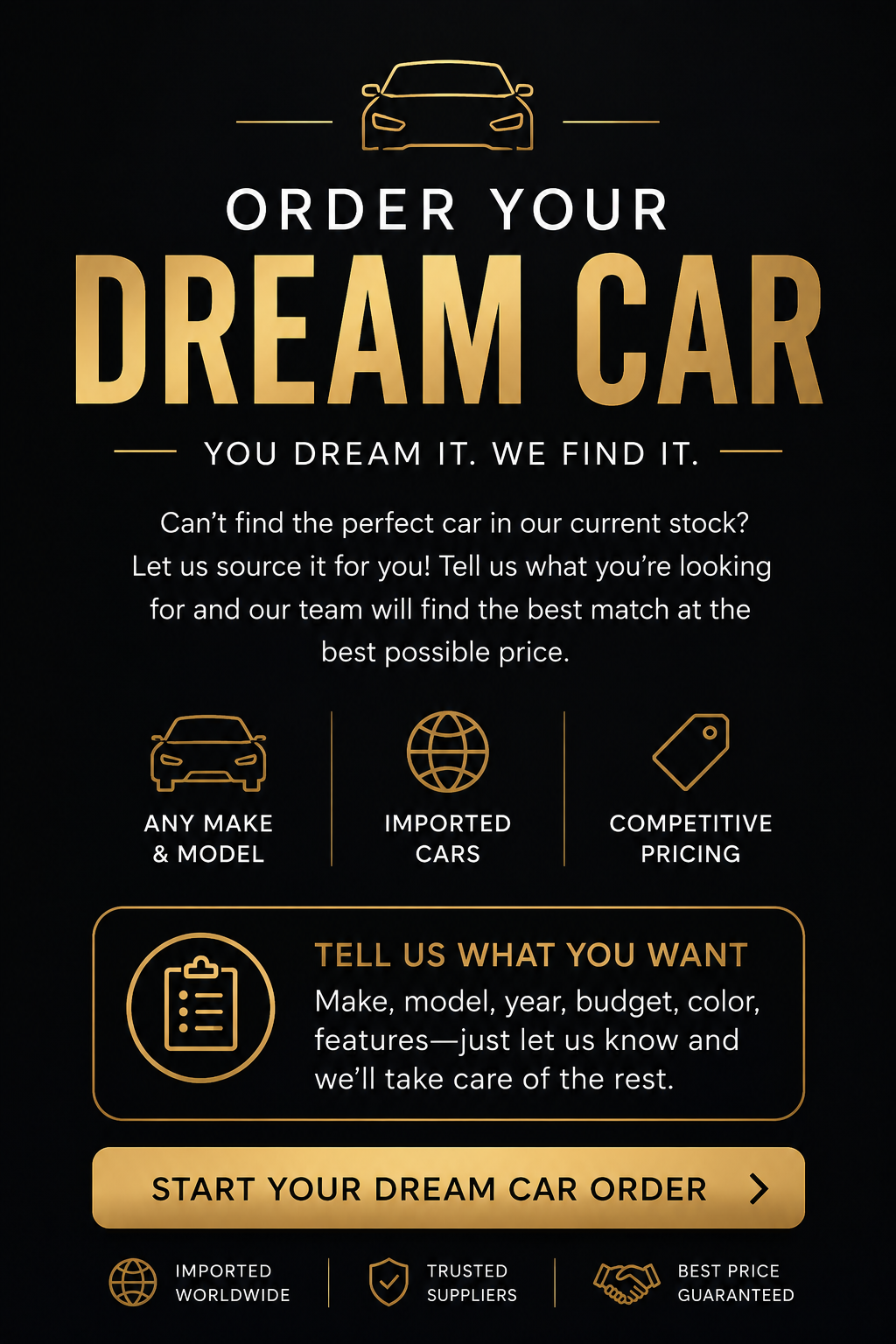 Order Your Dream Car
